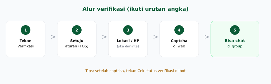 Alur verifikasi langkah demi langkah